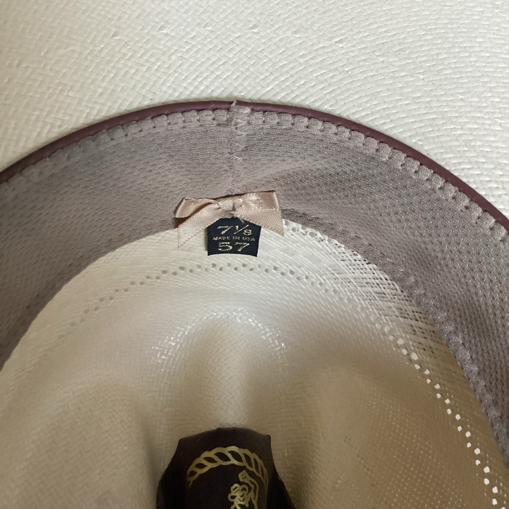 Larry Mahan 10X Straw Cowboy Hat Ivory Vented Crown Milano Hat Co Size 7 1/8 - Picture 8 of 16